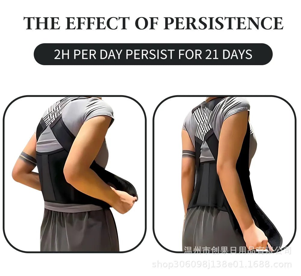 Back Brace Posture Corrector for Women and Men, Shoulder Straightener Adjustable Full Back Support Upper and Lower