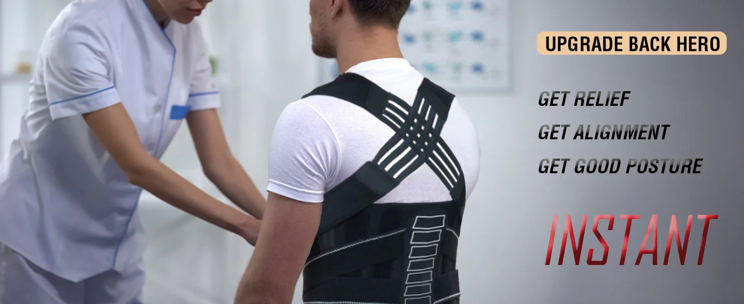 Posture Corrector for Women and Men, Adjustable Shoulder Posture Brace, Back Straightener Posture, Used for Middle Upper Spine
