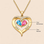 Birthstone Heart Necklace