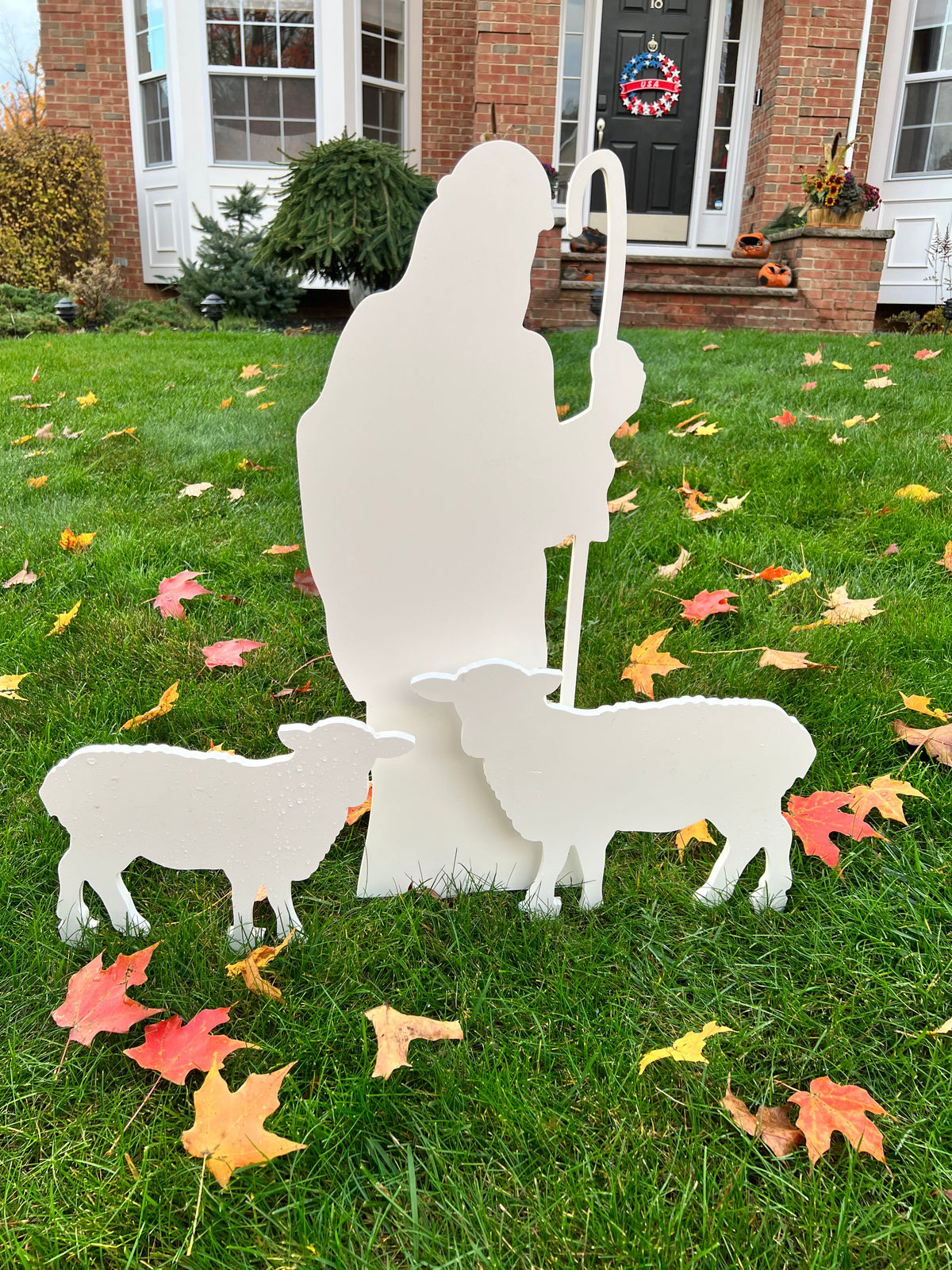 Outdoor Nativity Set in Durable PVC with 3D Stable and Easy Assembly