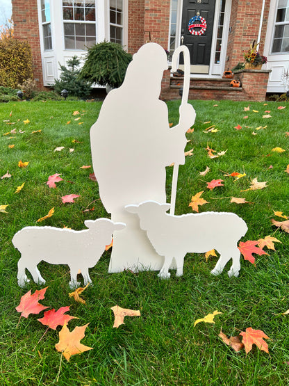 Outdoor Nativity Set in Durable PVC with 3D Stable and Easy Assembly
