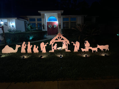 Outdoor Nativity Set in Durable PVC with 3D Stable and Easy Assembly