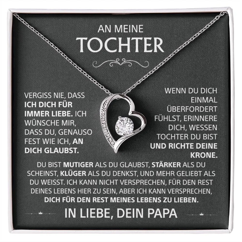To My Daughter Gifts From Dad Heart Knot Pendant Christmas Gift Father Daughter Girl Necklace 2024 New Hot Dropshipping
