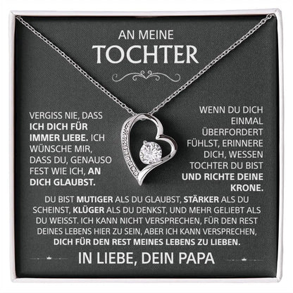 To My Daughter Gifts From Dad Heart Knot Pendant Christmas Gift Father Daughter Girl Necklace 2024 New Hot Dropshipping