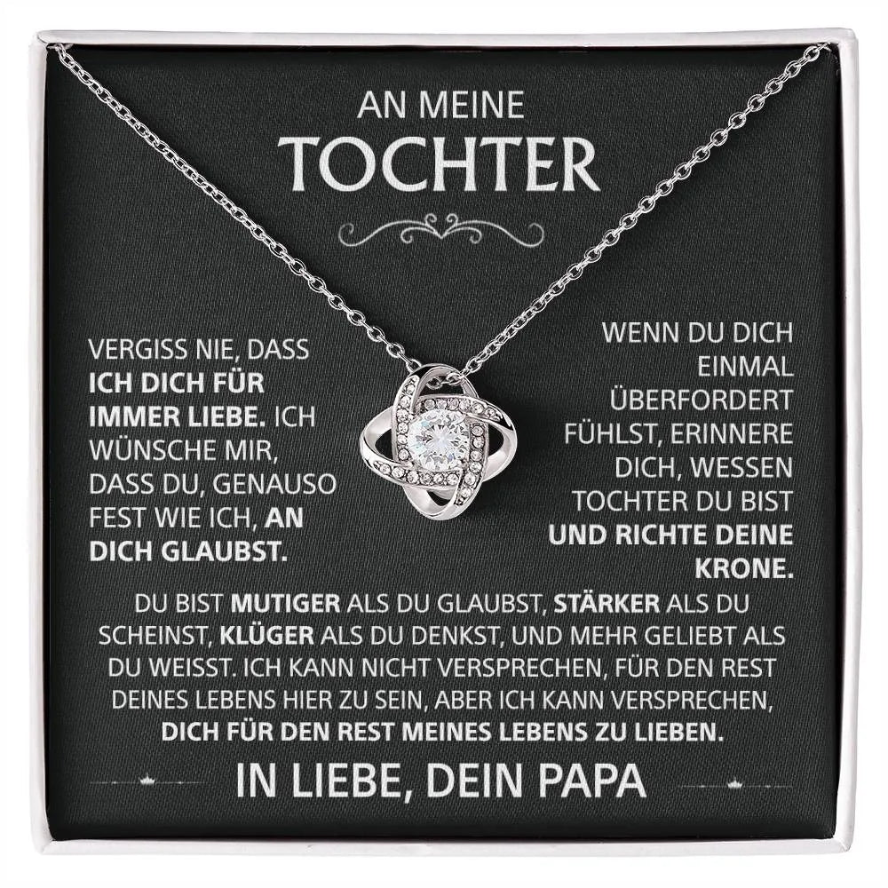 To My Daughter Gifts From Dad Heart Knot Pendant Christmas Gift Father Daughter Girl Necklace 2024 New Hot Dropshipping