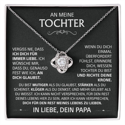 To My Daughter Gifts From Dad Heart Knot Pendant Christmas Gift Father Daughter Girl Necklace 2024 New Hot Dropshipping