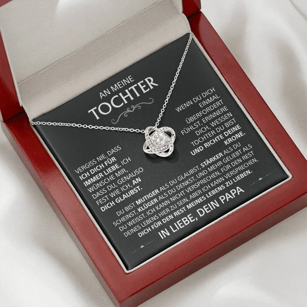 To My Daughter Gifts From Dad Heart Knot Pendant Christmas Gift Father Daughter Girl Necklace 2024 New Hot Dropshipping