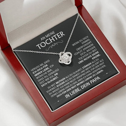 To My Daughter Gifts From Dad Heart Knot Pendant Christmas Gift Father Daughter Girl Necklace 2024 New Hot Dropshipping
