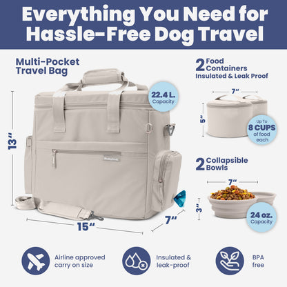 The Original Doggy Bag® Dog Travel Bag for Supplies