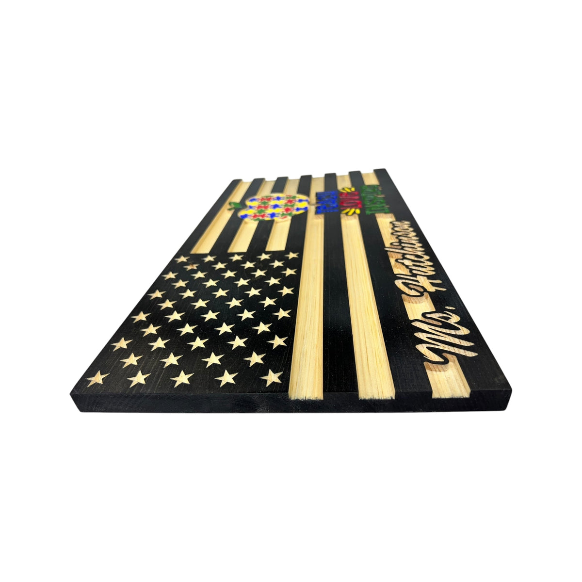 Personalized Wooden American Flag for Teachers