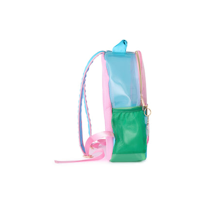 Clear Color Block Jelly Backpack