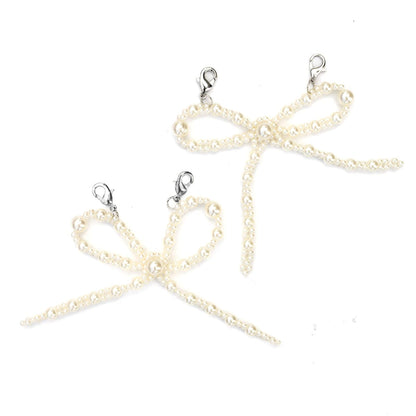 Shoe Charm Set  - White Pearl Bows