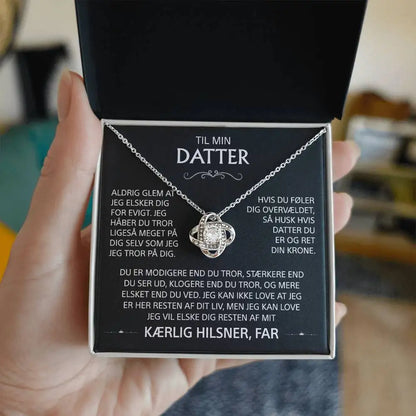 To My Daughter Gifts From Dad Heart Knot Pendant Christmas Gift Father Daughter Girl Necklace 2024 New Hot Dropshipping