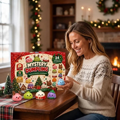 Soft Christmas Dumpling Advent Calendar Fidget Anxiety Relief Mystery Dumplings Toy Slow Resilience Decompression