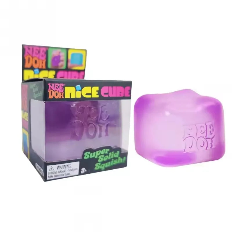 NeeDoh Trending Jellyfish & Cube Squish Toy, Soft Jelly Squeeze Stress Relief Fidget Toy, Sensory NeeDoh for Kids & Adults