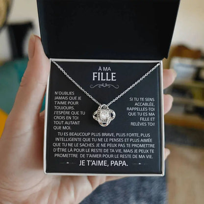 To My Daughter Gifts From Dad Heart Knot Pendant Christmas Gift Father Daughter Girl Necklace 2024 New Hot Dropshipping
