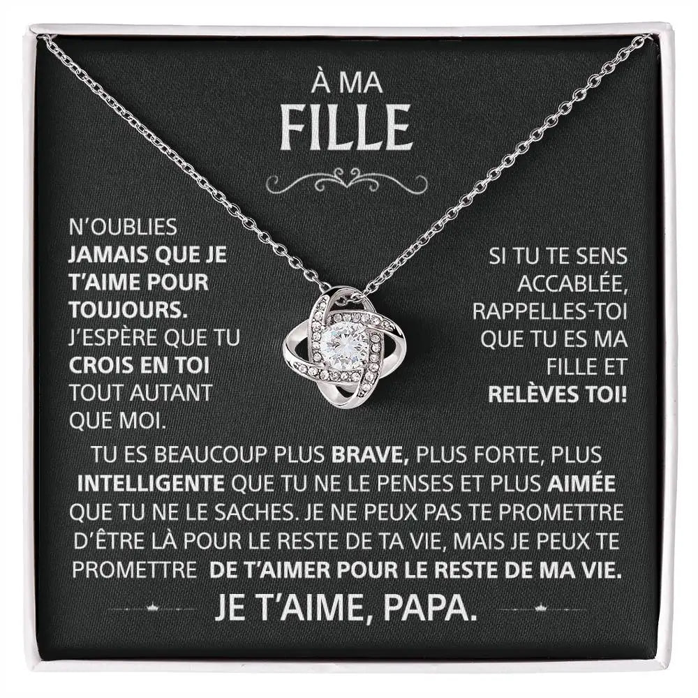To My Daughter Gifts From Dad Heart Knot Pendant Christmas Gift Father Daughter Girl Necklace 2024 New Hot Dropshipping