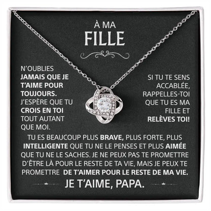 To My Daughter Gifts From Dad Heart Knot Pendant Christmas Gift Father Daughter Girl Necklace 2024 New Hot Dropshipping