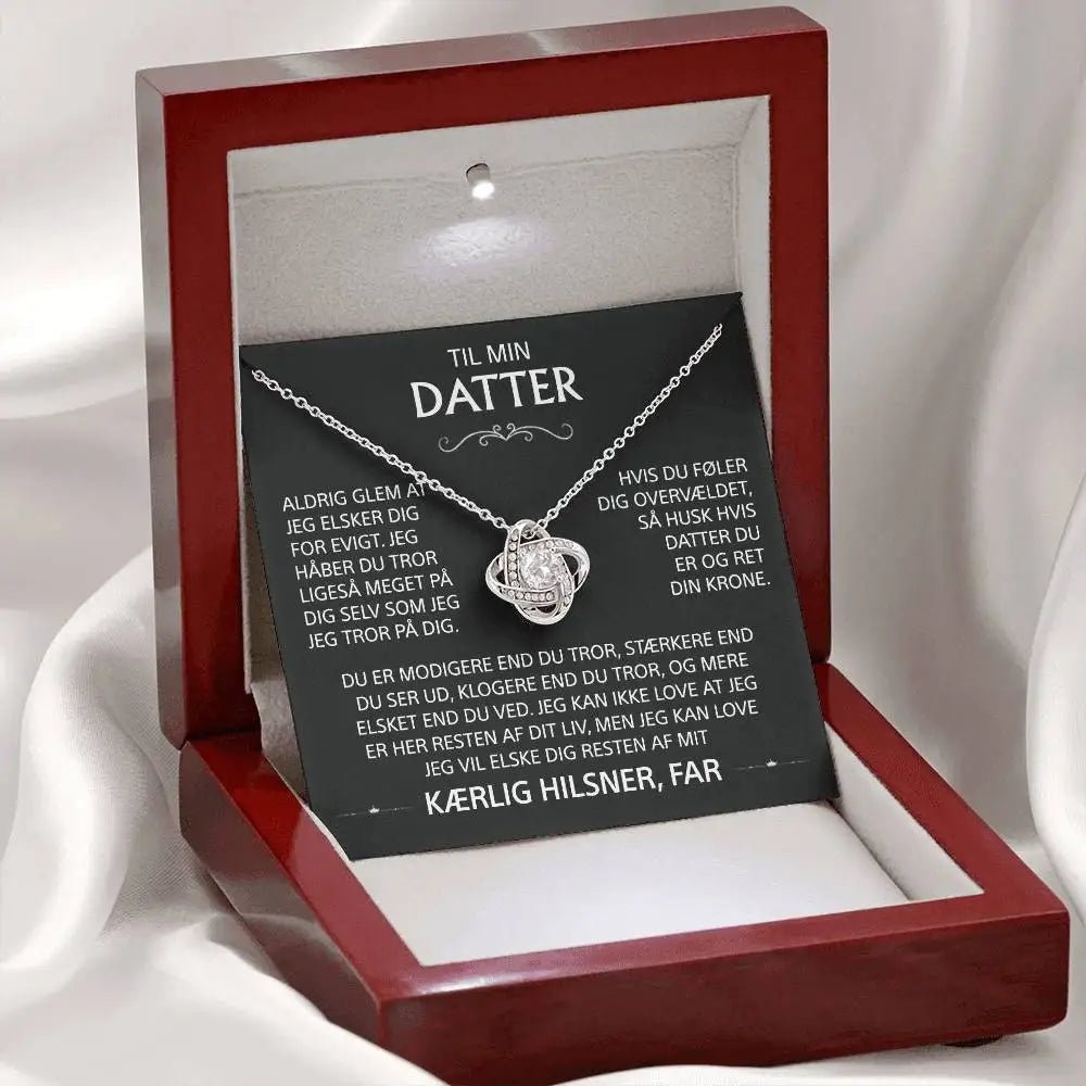 To My Daughter Gifts From Dad Heart Knot Pendant Christmas Gift Father Daughter Girl Necklace 2024 New Hot Dropshipping