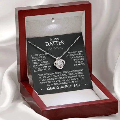 To My Daughter Gifts From Dad Heart Knot Pendant Christmas Gift Father Daughter Girl Necklace 2024 New Hot Dropshipping