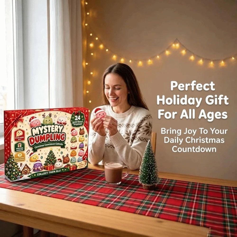 Soft Christmas Dumpling Advent Calendar Fidget Anxiety Relief Mystery Dumplings Toy Slow Resilience Decompression