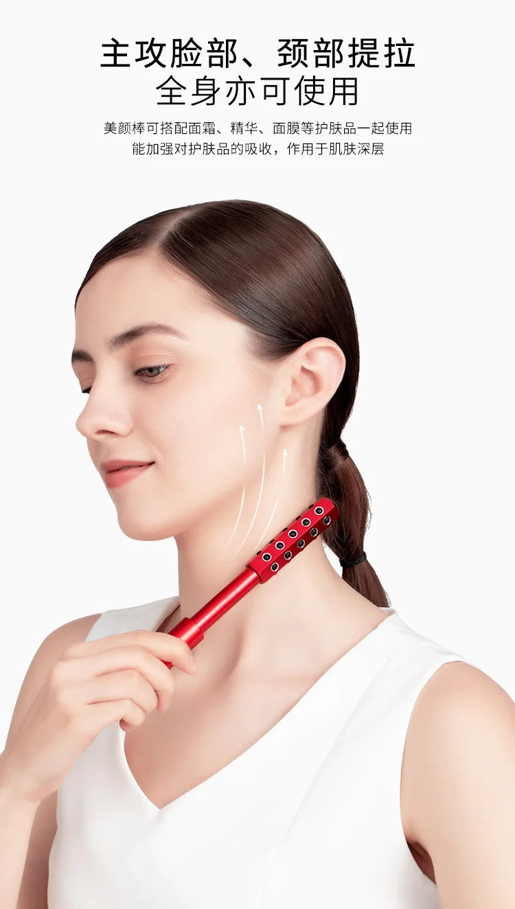 Face Massage Roller Face Skin Firming Lifting Anti-aging Beauty Tool with 30 Precious Germanium Stones Skin Care Tools