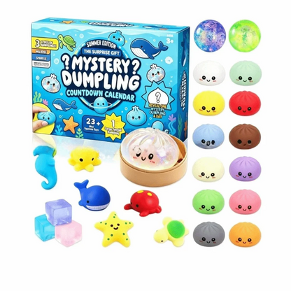 Soft Mystery Dumpling Advent Calendar Fidget Slow Resilience Dumplings Anxiety Relief Decompression Dumpling Dough Ball