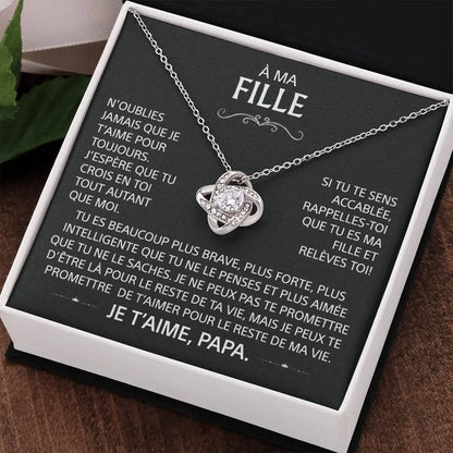 To My Daughter Gifts From Dad Heart Knot Pendant Christmas Gift Father Daughter Girl Necklace 2024 New Hot Dropshipping