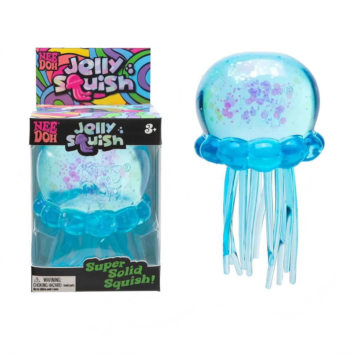 NeeDoh  Trending Jellyfish & Cube Squish Toy, Soft Jelly Squeeze Stress Relief Fidget Toy, Sensory NeeDoh for Kids & Adults