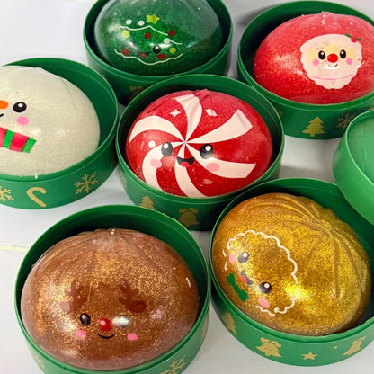 2026 Christmas Dumpling Squishy Snowman Elk Santa Claus Squeeze Ball with Box Stress Relief Merry Christmas New Year XMAS Gift