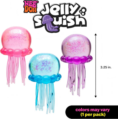 NeeDoh  Trending Jellyfish & Cube Squish Toy, Soft Jelly Squeeze Stress Relief Fidget Toy, Sensory NeeDoh for Kids & Adults