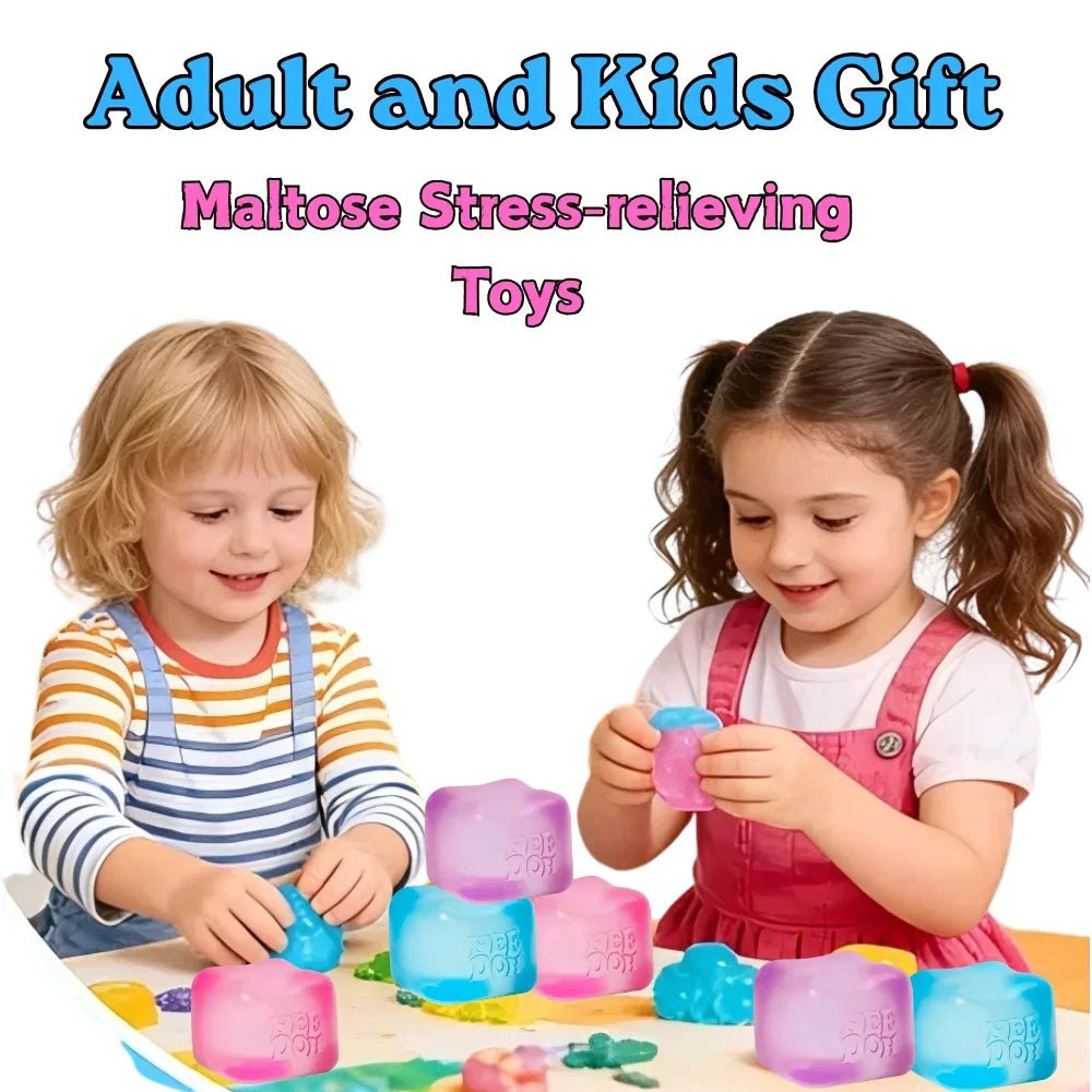 NeeDoh  Trending Jellyfish & Cube Squish Toy, Soft Jelly Squeeze Stress Relief Fidget Toy, Sensory NeeDoh for Kids & Adults