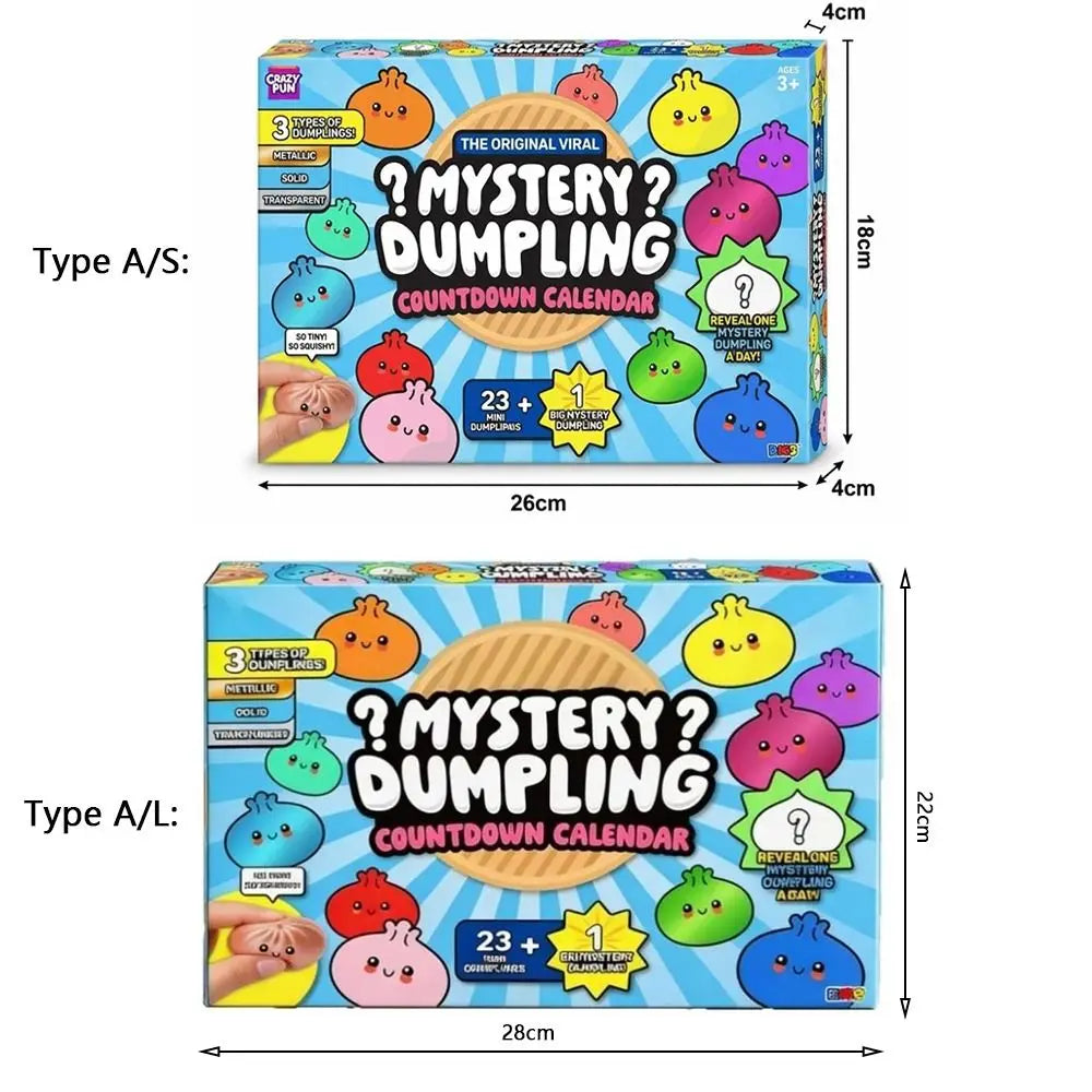Soft Mystery Dumpling Advent Calendar Fidget Slow Resilience Dumplings Anxiety Relief Decompression Dumpling Dough Ball