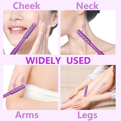 Face Massage Roller Face Skin Firming Lifting Anti-aging Beauty Tool with 30 Precious Germanium Stones Skin Care Tools