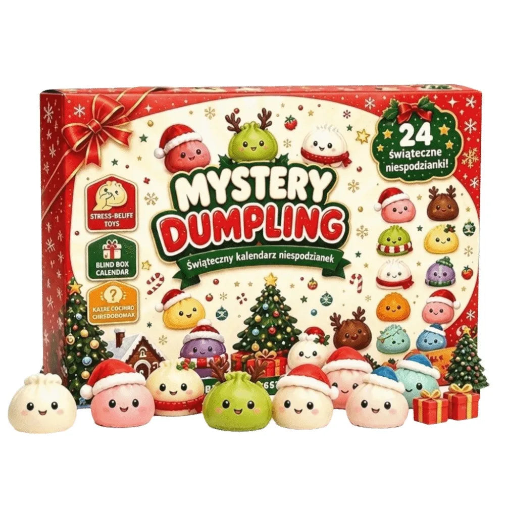 Soft Christmas Dumpling Advent Calendar Fidget Anxiety Relief Mystery Dumplings Toy Slow Resilience Decompression
