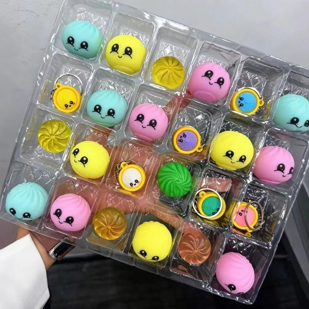 Soft Mystery Dumpling Advent Calendar Fidget Slow Resilience Dumplings Anxiety Relief Decompression Dumpling Dough Ball