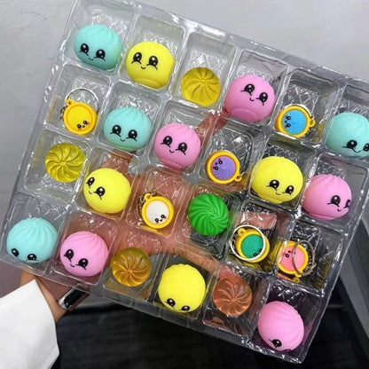 Soft Mystery Dumpling Advent Calendar Fidget Slow Resilience Dumplings Anxiety Relief Decompression Dumpling Dough Ball