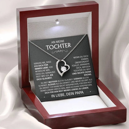 To My Daughter Gifts From Dad Heart Knot Pendant Christmas Gift Father Daughter Girl Necklace 2024 New Hot Dropshipping