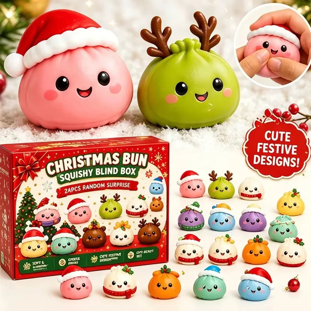 2026 Advent Calendar Calendar Dumpling Squishy 24Day Dumpling Random BaoBun Squeeze Countdown Fidget AntiStress Christmas Gifts