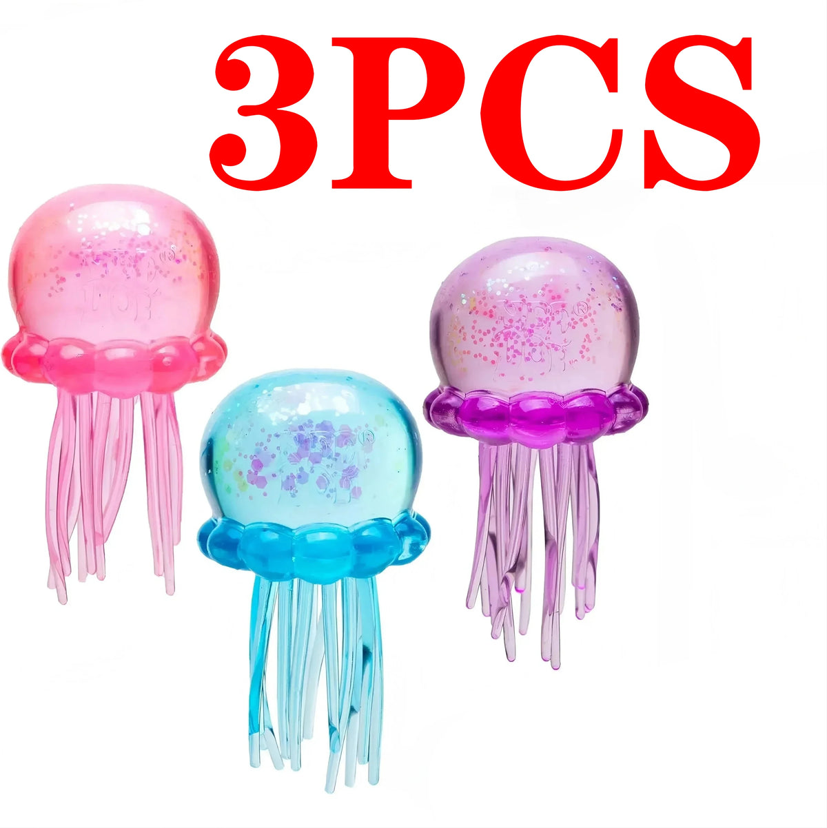 NeeDoh Trending Jellyfish & Cube Squish Toy, Soft Jelly Squeeze Stress Relief Fidget Toy, Sensory NeeDoh for Kids & Adults