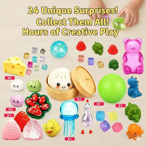 2026 Advent Calendar Calendar Dumpling Squishy 24Day Dumpling Random BaoBun Squeeze Countdown Fidget AntiStress Christmas Gifts