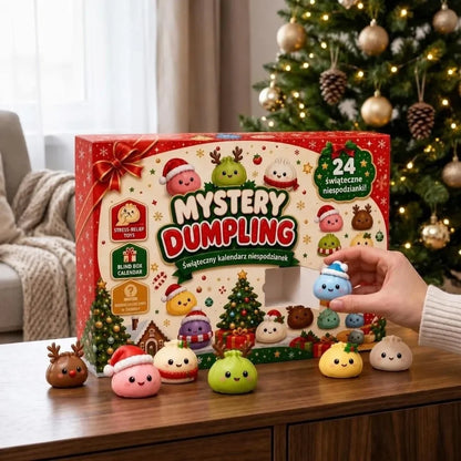 Soft Christmas Dumpling Advent Calendar Fidget Anxiety Relief Mystery Dumplings Toy Slow Resilience Decompression