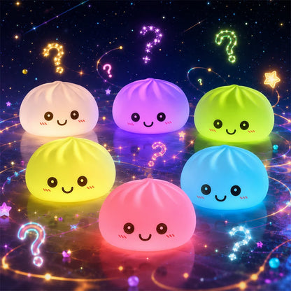2027 New Dumpling Night Lights Glowing Dumplings Desktop Ornament Cute Glowing Dumpling Steamer Box Kawaii Dumpling Lights Gifts
