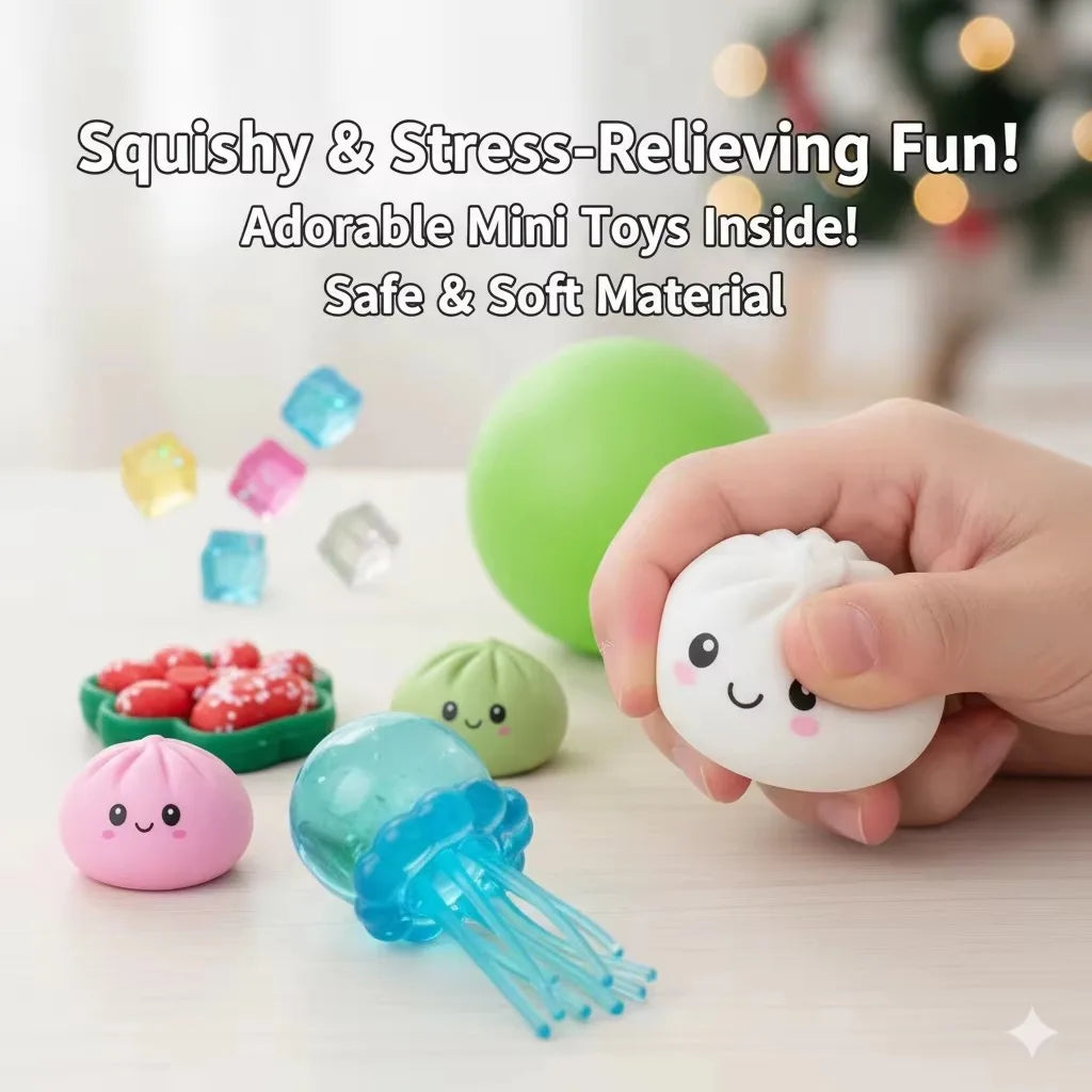 2026 Advent Calendar Calendar Dumpling Squishy 24Day Dumpling Random BaoBun Squeeze Countdown Fidget AntiStress Christmas Gifts