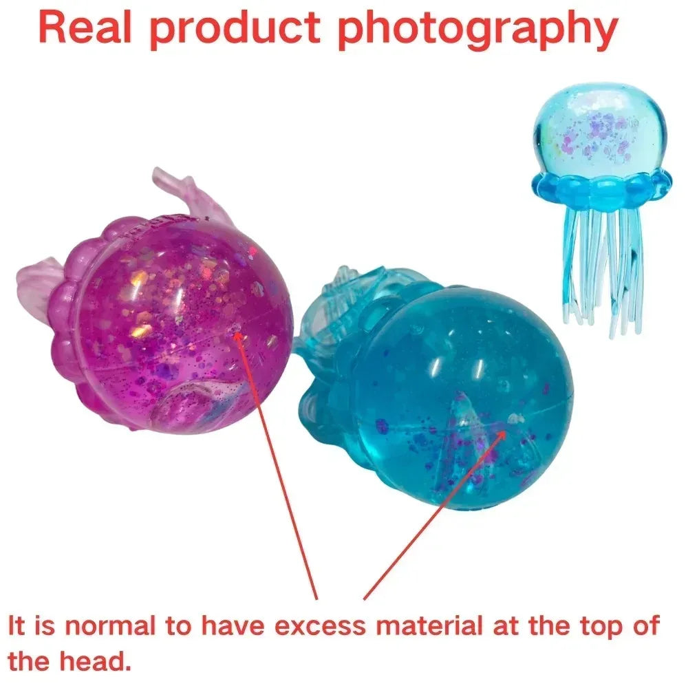 NeeDoh Trending Jellyfish & Cube Squish Toy, Soft Jelly Squeeze Stress Relief Fidget Toy, Sensory NeeDoh for Kids & Adults