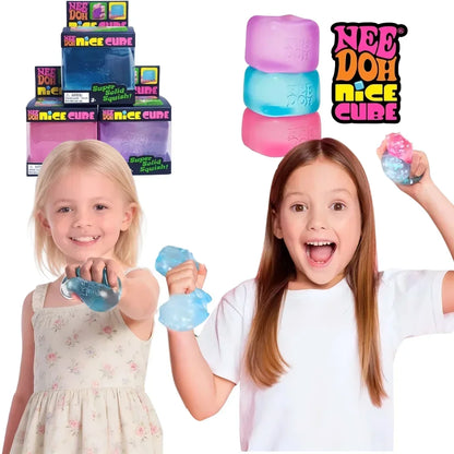 NeeDoh  Trending Jellyfish & Cube Squish Toy, Soft Jelly Squeeze Stress Relief Fidget Toy, Sensory NeeDoh for Kids & Adults