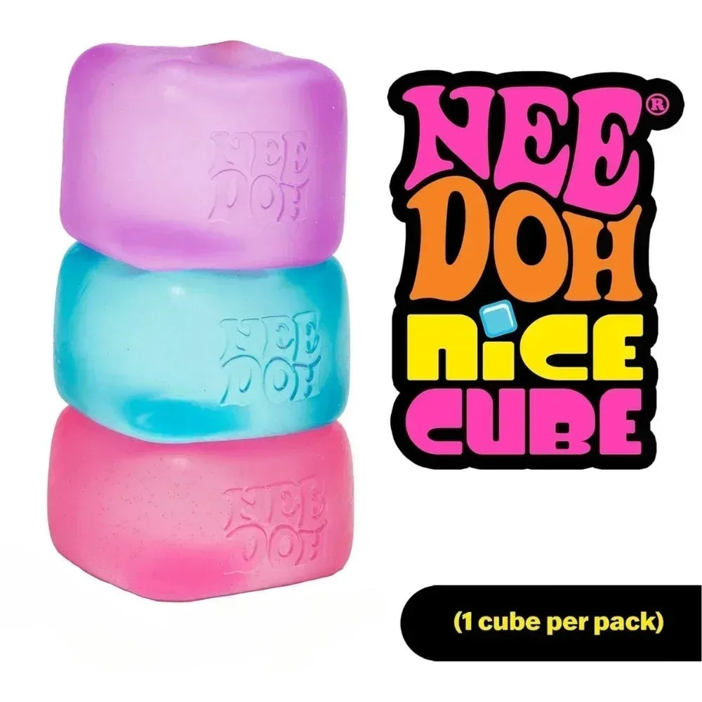 NeeDoh Trending Jellyfish & Cube Squish Toy, Soft Jelly Squeeze Stress Relief Fidget Toy, Sensory NeeDoh for Kids & Adults