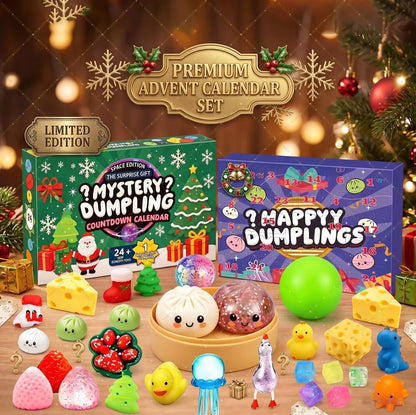 2026 Advent Calendar Calendar Dumpling Squishy 24Day Dumpling Random BaoBun Squeeze Countdown Fidget AntiStress Christmas Gifts