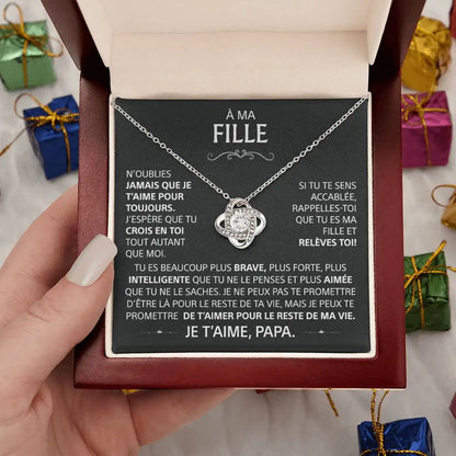 To My Daughter Gifts From Dad Heart Knot Pendant Christmas Gift Father Daughter Girl Necklace 2024 New Hot Dropshipping