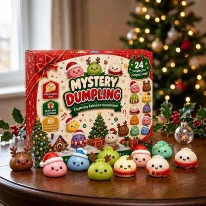 Soft Christmas Dumpling Advent Calendar Fidget Anxiety Relief Mystery Dumplings Toy Slow Resilience Decompression
